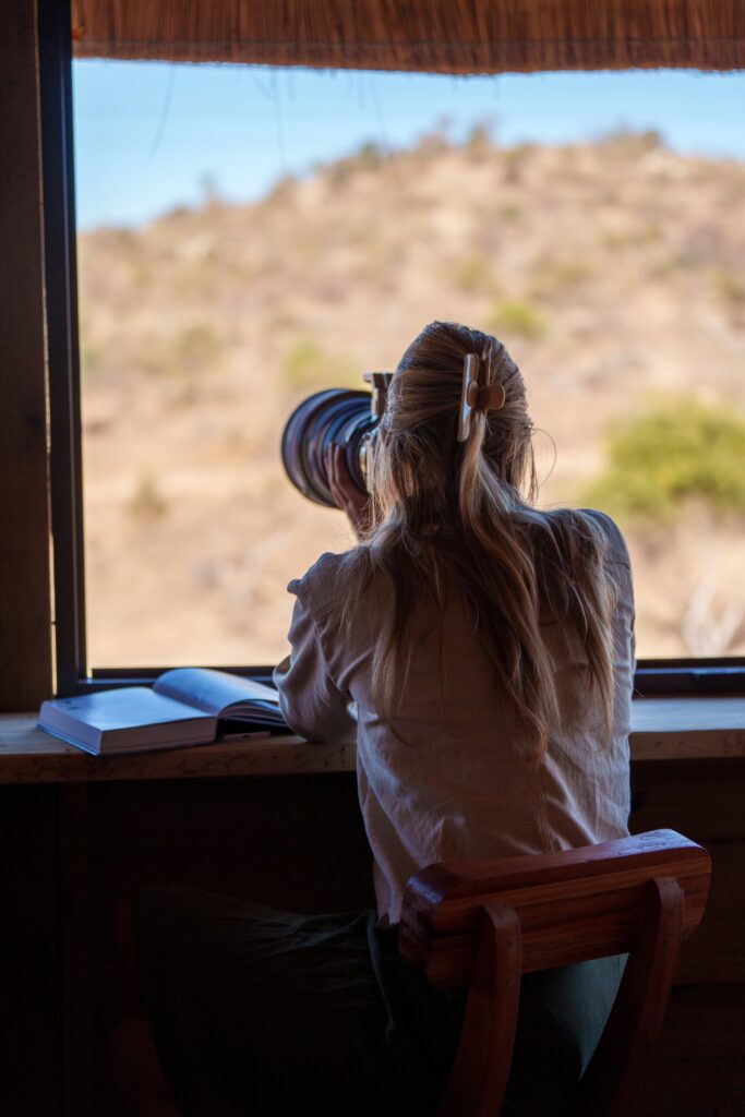 Waterhole hide for wildlife photography